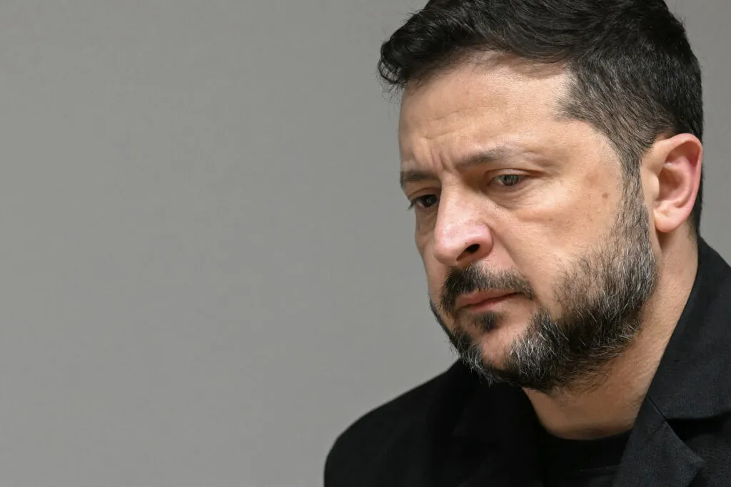 Volodymyr Zelenskyy en marge du sommet de l’UE à Bruxelles, le 15 octobre 2026.